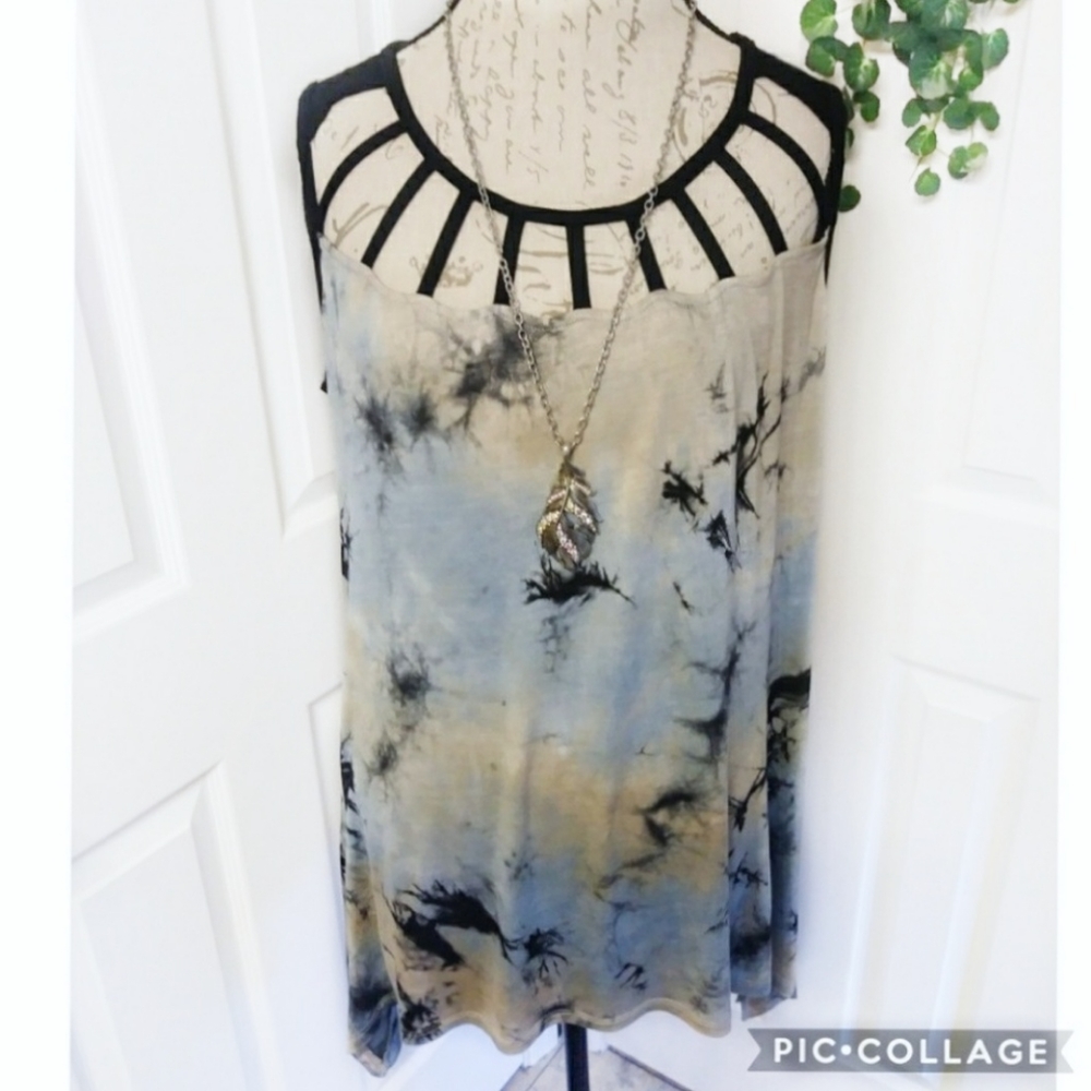 Loralette Tie Dye Sharkbite Tank Size 1X